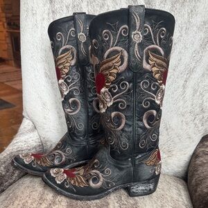Old Gringo Embroidered Black Western Boots
